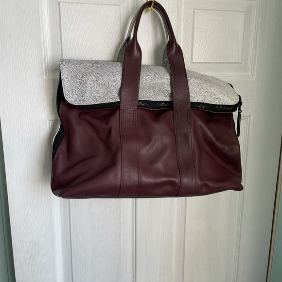 3.1 PHILLIP LIM 31 HOUR BAG Burgundy cowhide color - Picture 2 of 12